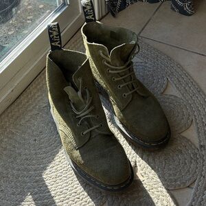 Dr. Martens 101 Green Suede Boots